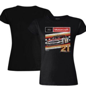 Matt DiBenedetto Checkered Flag Women's Retro Car T-Shirt - Black